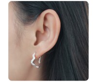 Gorgeous Designed Silver Hoop Earring HO-2513